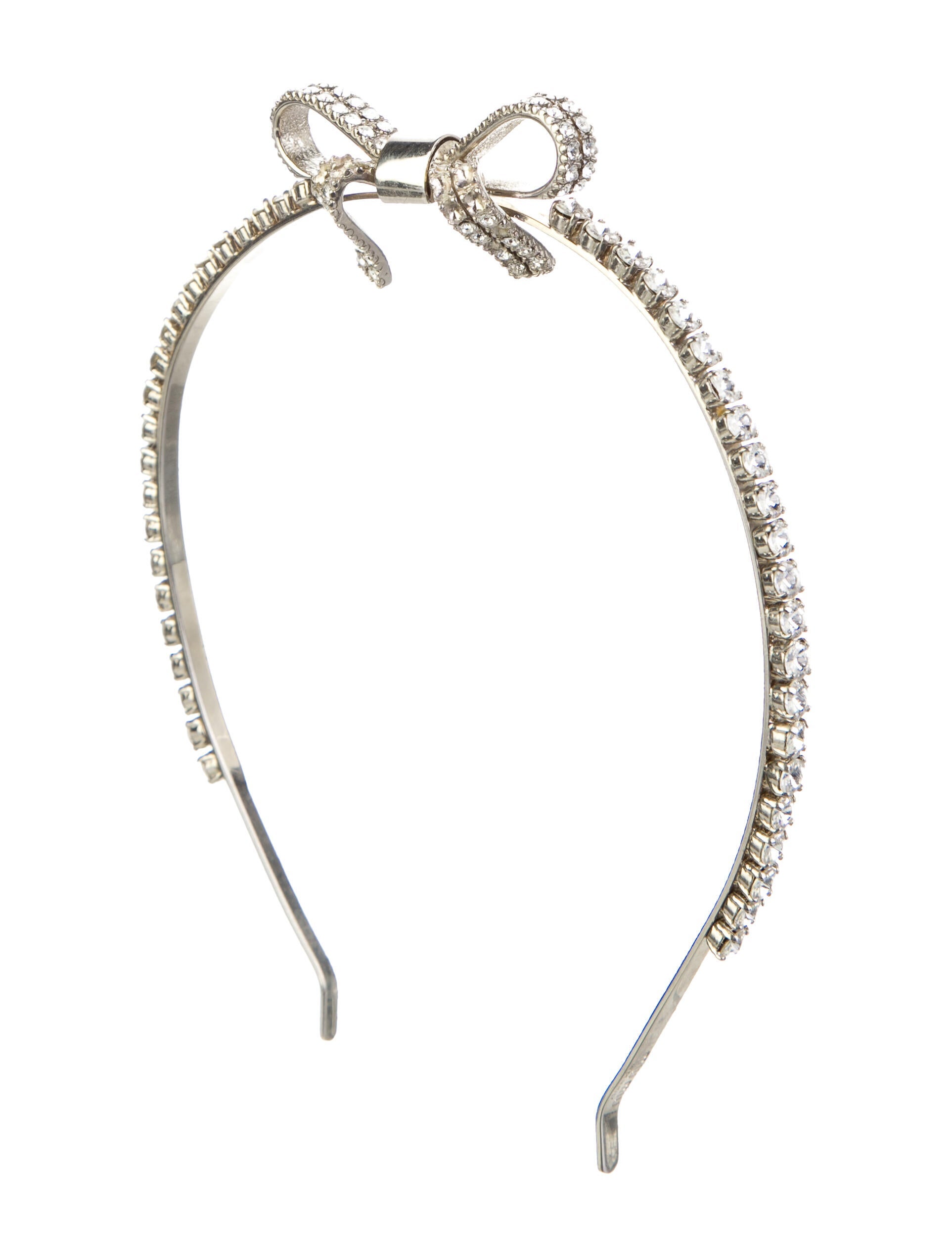 Miu Miu Crystal-Embellished Bow Headband